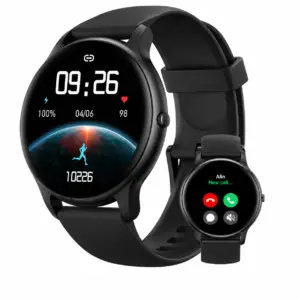 Parsonver Smartwatch – Montre Connectée Appels Bluetooth, Sport & Santé – IP68 Couleure NOIRE