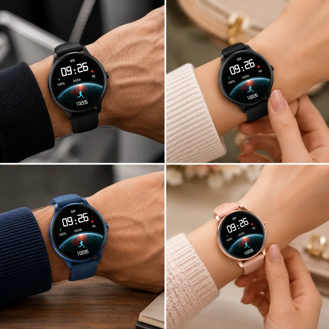 Parsonver Smartwatch – Montre Connectée Appels Bluetooth, Sport & Santé – IP68 Couleure BLEUE - Image 3