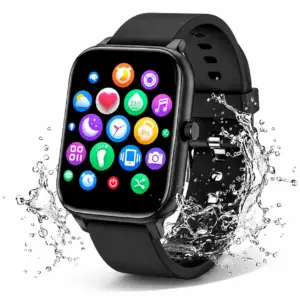 Montre connectée pour hommes et femmes – Compatible iPhone, Samsung et Android COULEURE NOIRE