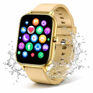 Montre connectée pour hommes et femmes – Compatible iPhone, Samsung et Android COULEURE OR