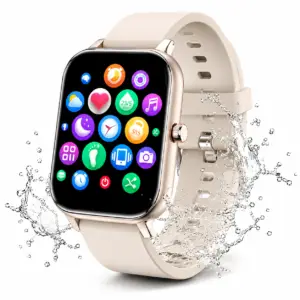 Montre connectée pour hommes et femmes – Compatible iPhone, Samsung et Android. COULEURE SILVER