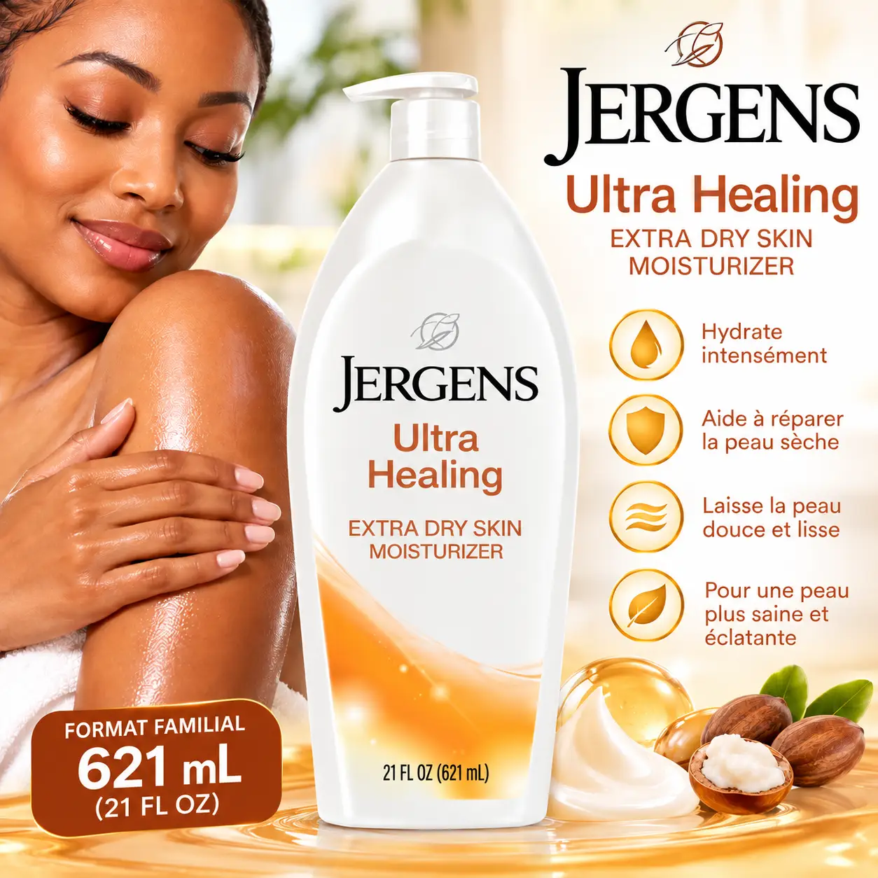 Jergens ultra healing Lotion Hydratante Originale 621ml