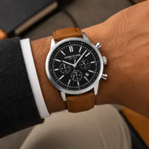 Montre Homme Kenneth Cole New York Dress Sport – Cuir Marron – 45 mm Numero : 240