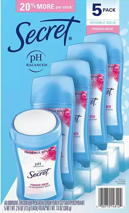 Déodorant anti-transpirant solide Secret Invisible, Fraîcheur Poudre, un produit sur lequel vous pouvez compter, jour après jour - Image 2