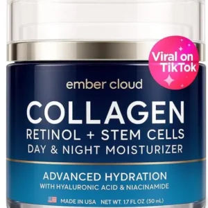 rème Collagène Visage Anti-Âge – Rétinol, Acide Hyaluronique & Niacinamide (1.7 Oz / Made in USA)