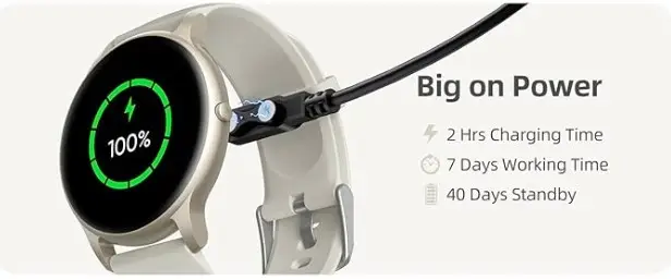 Montre connectée Parsonver (Appels entrants/sortants),Compatible avec les smartphones iOS 9.0 / Android 6.0 ou supérieur, Appels Bluetooth 5.3 (répondre/passer des appels), SMS, messages texte et notifications d'applications - Image 2