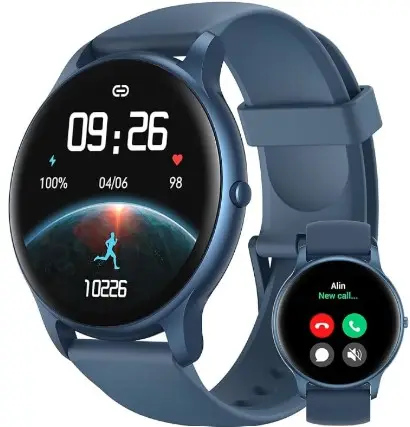 Montre connectée Parsonver (Appels entrants/sortants),Compatible avec les smartphones iOS 9.0 / Android 6.0 ou supérieur, Appels Bluetooth 5.3 (répondre/passer des appels), SMS, messages texte et notifications d'applications - Image 6