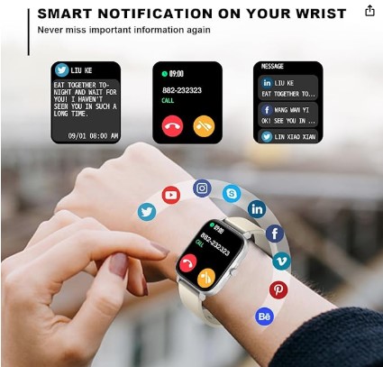 Montre connectée pour hommes et femmes – Compatible iPhone, Samsung et Android - Image 5