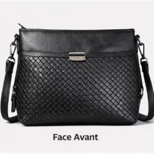 Sac à Main Femme Noir Tressé Marque Receeti – Élégant & Polyvalent