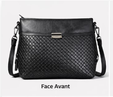 Sac à Main Femme Noir Tressé Marque Receeti – Élégant & Polyvalent