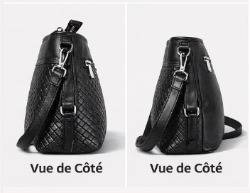 Sac à Main Femme Noir Tressé Marque Receeti – Élégant & Polyvalent - Image 5