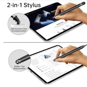 Stylet Bopomofo, Stylet 2-en-1 pour écrans tactiles – Haute précision et sensibilité – Compatible iPhone, iPad et tablettes Android