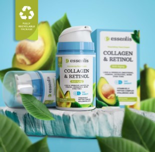 Crème hydratante visage au collagène – Soin anti-âge au rétinol, acide hyaluronique et vitamine B – Crème hydratante et anti-rides jour et nuit pour femmes et hommes - Image 2