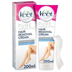 Crème dépilatoire Veet pour peaux sensibles à l'Aloe Vera et à la Vitamine E (200 ml)