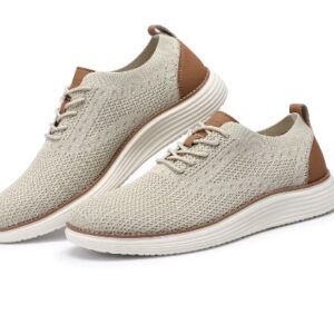 Vilocy Chaussures de marche pour homme Oxfords en maille, style « Business Casual », baskets confortables Taille 47