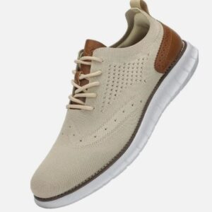 SVNKE Chaussures Homme – Mesh Oxford Sneakers – Léger & Élégant – Couleur Kaki (Taille 48)