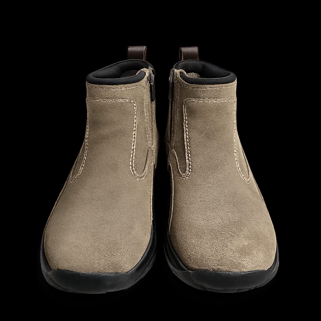 Lands’ End – Bottines – Daim & Cuir Olive – Zip Latéral (US 6B / EU 37) - Image 2