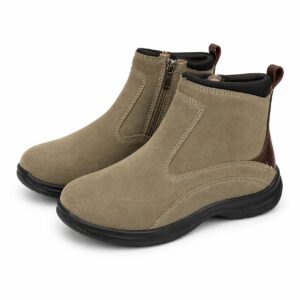 Lands’ End – Bottines – Daim & Cuir Olive – Zip Latéral (US 6B / EU 37)