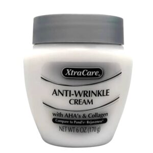 Crème anti-rides au collagène XtraCare, pots de 6 oz (170g)est conçue pour hydrater intensément la peau et réduire l’apparence des rides et ridules.