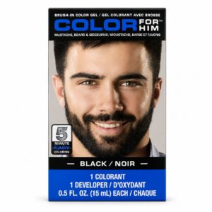 Color For Him – Kits de coloration capillaire en gel noir à appliquer au pinceau