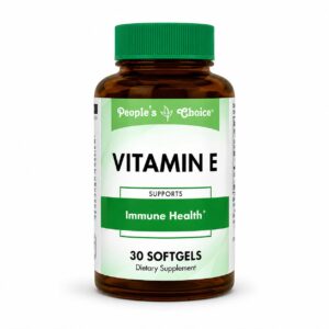 People's Choice – Capsules molles de vitamine E pour le soutien de la santé immunitaire – Flacon de 30
