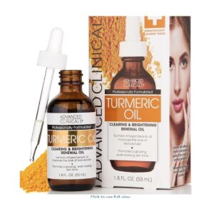 Huile de Curcuma Advanced Clinicals Anti-taches– unifie le teint et réduit les imperfections pour une peau éclatante.