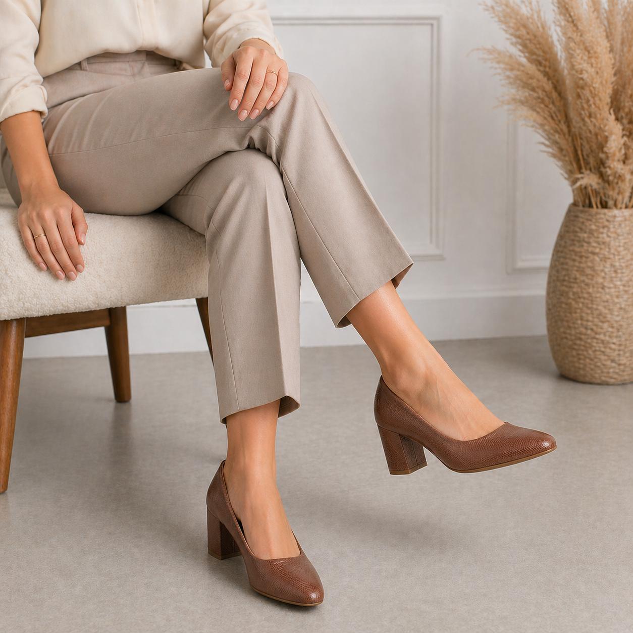 Escarpins pour femme — Élégants, polyvalents et tendance — Bout pointu, style frais, talon épais — Confortables, respirants et antidérapants - Image 6