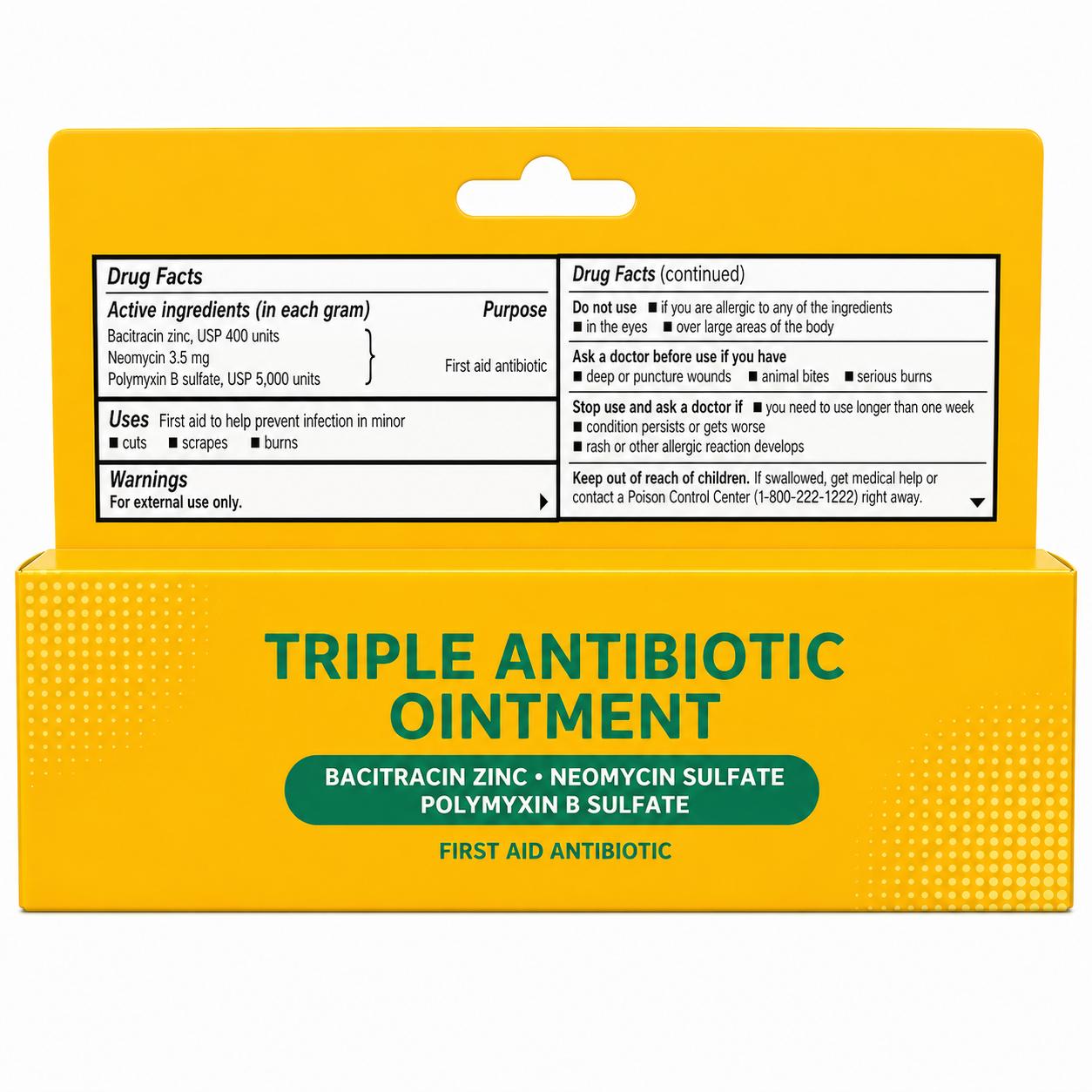Pommade triple antibiotique Rite Aid, 2 oz — Pommade de premiers secours pour égratignures et plaies mineures, prévient les infections.