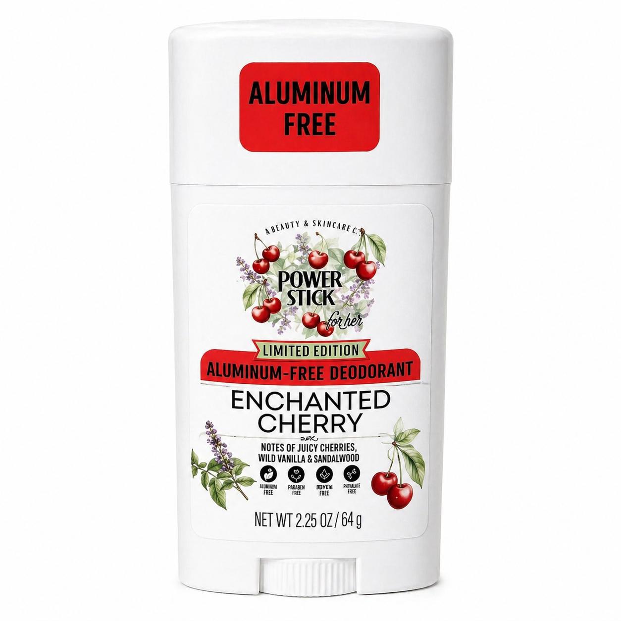 Power Stick pour femmes– Déodorant Sans Aluminium – Enchanted Cherry – Édition Limitée