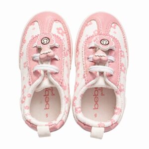 Chaussures Casual Fille BEBE GIRL – Rose Fleuri – Style Mignon & Confortable Taille 19 et 21