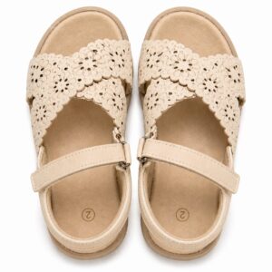 White mountain Sandales Élégantes Fille – Beige Clair à Motifs Floraux – Style Chic & Confortable 33