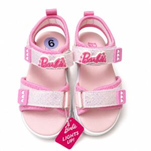 Barbie – Sandales Lumineuses pour Fille – Rose Pailleté – Lights Up Taille 26