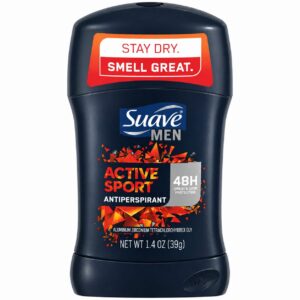 Déodorant anti-transpirant Suave Active Sport pour hommes