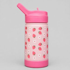 Greenbrier International – Gourde pour enfant en acier inoxydable avec paille, 586ML, motifs assortis,