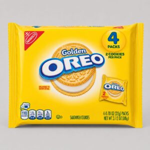 Paquets de biscuits Oreo à emporter – Lot de 4.Ces délicieux biscuits sandwich au chocolat, fourrés d'une crème onctueuse, n'attendent plus qu'à être trempés !