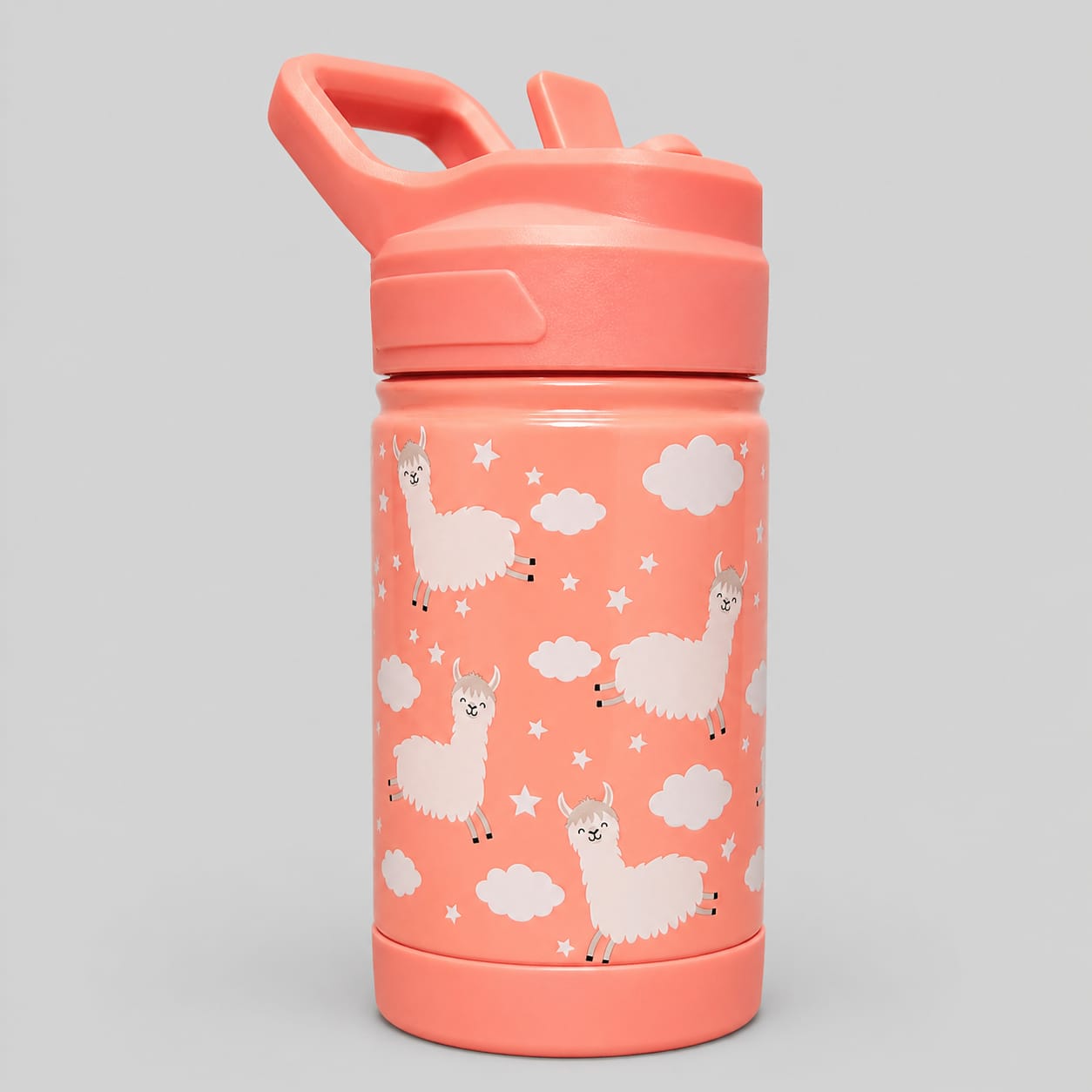 Greenbrier International – Gourde pour enfant en acier inoxydable avec paille, 586ML, motifs assortis,