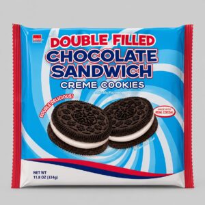 Biscuits sandwich au chocolat à double garniture crémeuse