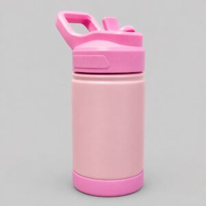 Greenbrier International – Gourde pour enfant en acier inoxydable avec paille, 586ML, motifs assortis,