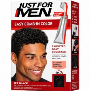 Just For Men – Easy Comb-In Color – Jet Black, couleur naturelle et uniforme