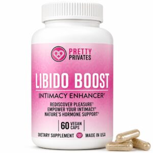 Pretty Privates – Complément stimulant la libido pour femmes – Soutien à l'intimité, le plaisir intense et à la confiance – Mélange à base de plantes (Maca, Ginseng et L-Arginine) – Fabriqué aux États-Unis – 60 gélules