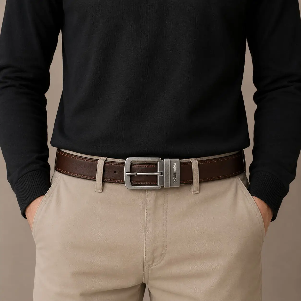 Original Columbia ceinture reverssible Marron et noire Taille XL