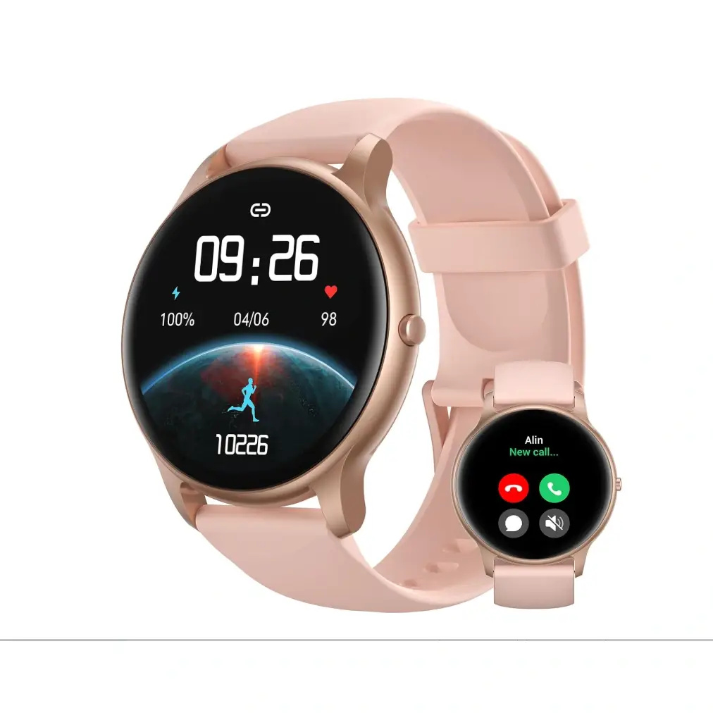 Parsonver Smartwatch – Montre Connectée Appels Bluetooth, Sport & Santé – IP68 Couleure OR ROSE