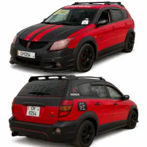 Pontiac Vibe Sport GT Rouge & Noir annee 2003 dedouanee disponible a Niamey, Transmission auto. Voiture en tres bon etat.