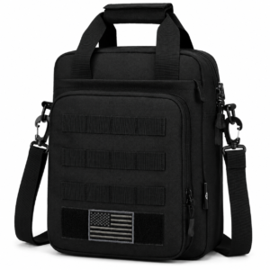 ZHIERNA Sac messager tactique — Porte-documents et sacoche pour ordinateur portable, robuste, système MOLLE, sac à bandoulière pour homme (Patch inclus)