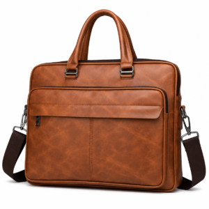 Porte-documents vintage en cuir pour ordinateur portable (16 pouces) — Sac messager, sacoche d'ordinateur à bandoulière