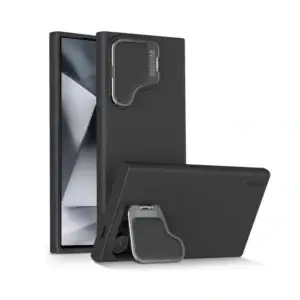 Coque Nillkin pour Samsung Galaxy S25 Ultra, coque en silicone avec protection pour appareil photo, support intégré.
