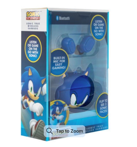 Écouteurs Sans Fil Véritables Sonic The Hedgehog™ Avec Micro.Adoptez le style rapide et fun de Sonic avec ces écouteurs sans fil au design unique - Image 2