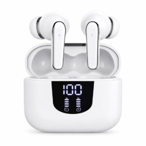Écouteurs sans fil, Bluetooth 5.4, haut-parleurs de 13 mm, autonomie ultra-longue, boîtier de charge rapide USB-C, écouteurs intra-auriculaires stéréo, compatibles iPhone et Android