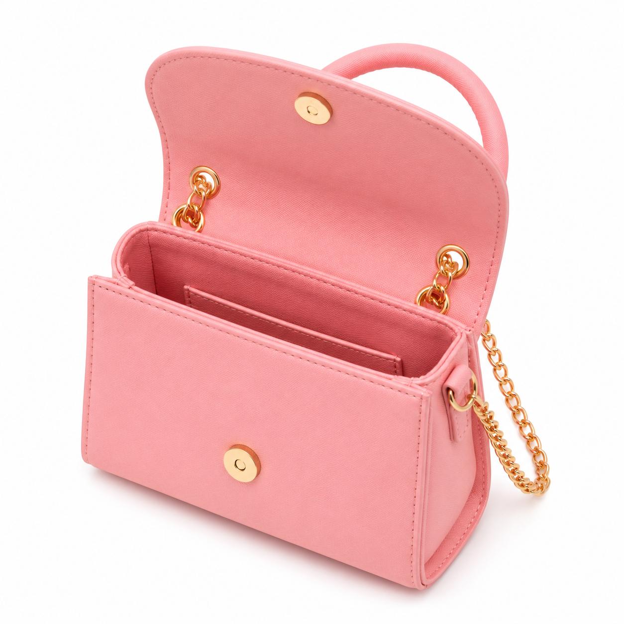Petite Sac à main élégant Blush kiss avec chaîne dorée tres elegante - Image 2