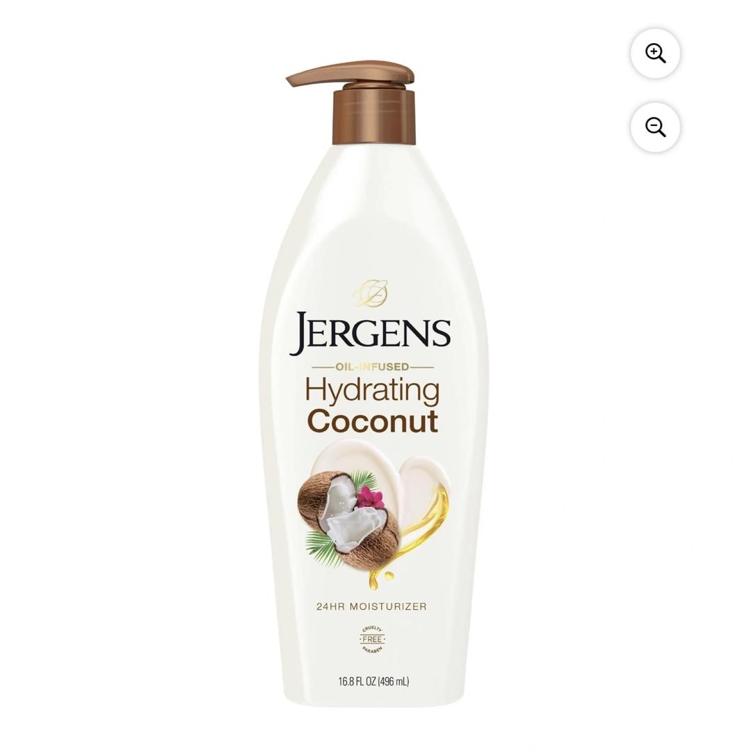 Lotion hydratante pour le corps au coco Jergens pour peau sèche, testée par des dermatologues 496ML